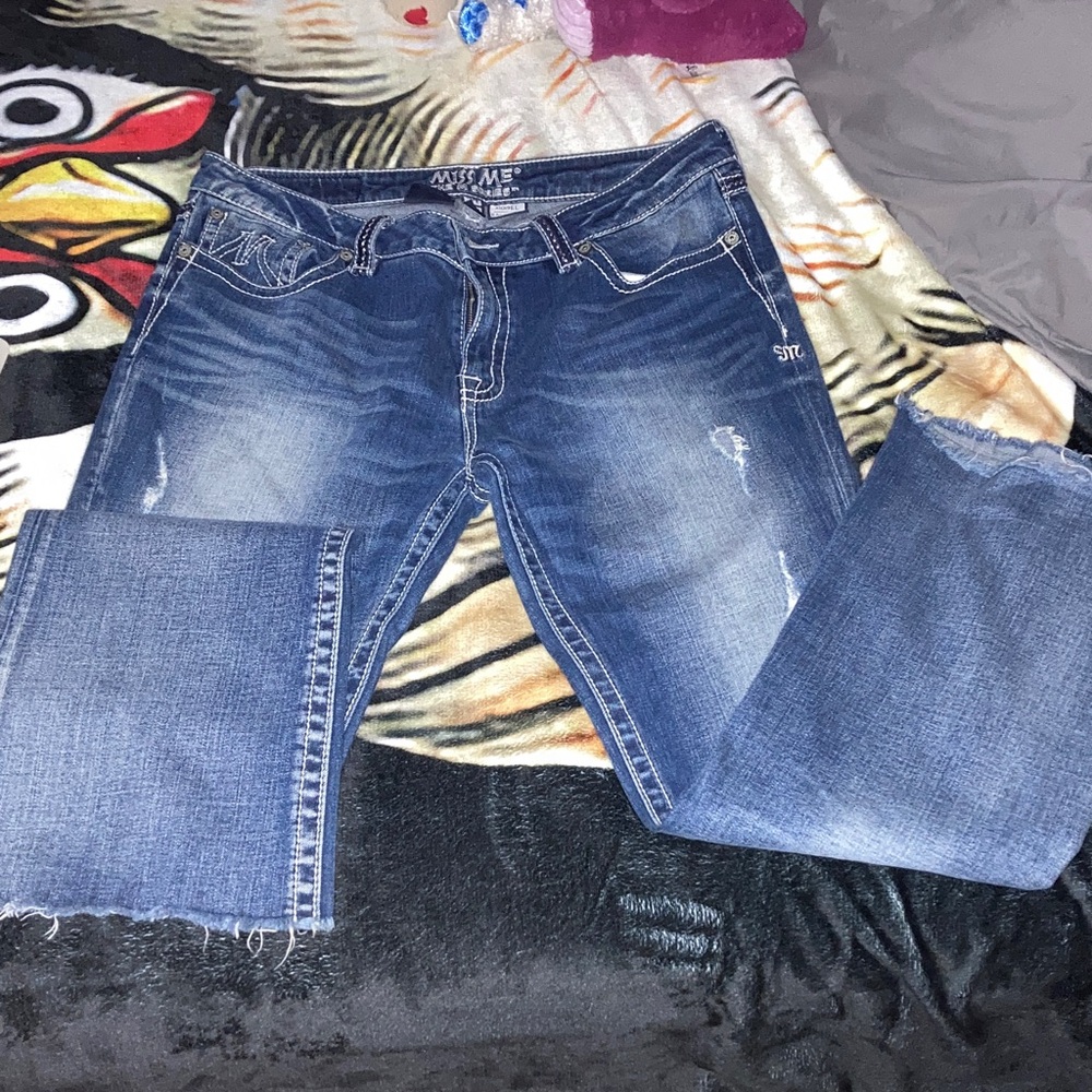 Miss Me Faded Blue Denim Jeans
